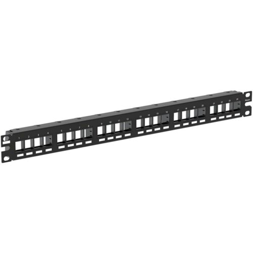 Panduit NKPP24FMY NetKey® UTP Patch panel modulani 24-port 1U prazan, crni Slike