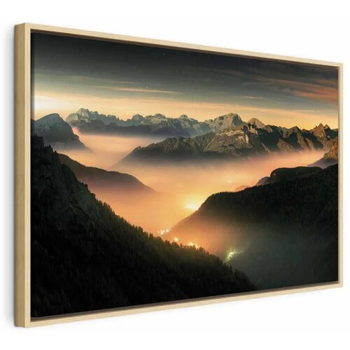  Slika - Mountain Breath (1 Part) Wide - Third Variant 60x40 U prirodnom drvenom okviru Cene
