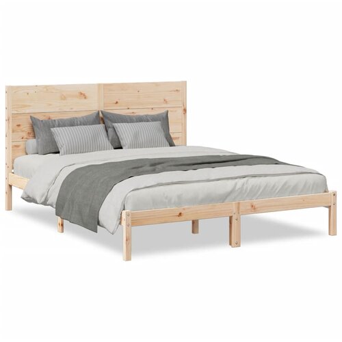Maison Chic Dalj&amp;scaron;i Posteljni okvir - Dvoposteljna postelja - Zakonska postelja brez vzmetnice 160x210 cm trden les, (21695411) Slike