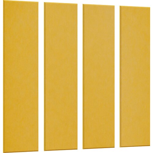 Eurokraft basic Akustična stenska plo&amp;scaron;ča, Vx&amp;Scaron; 1200 x 300 mm, DE 4 kosi, rumene barve Slike