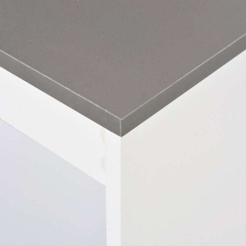 VidaXL Barski stol s policom bijeli 110 x 50 x 103 cm Slike