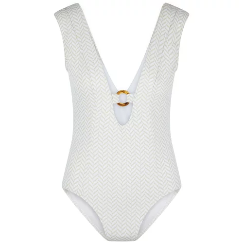 LingaDore Jednodijelni kupaći kostim bež / bijela