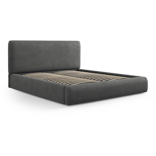 Cosmopolitan Design Sivi tapecirani bračni krevet s prostorom za odlaganje s podnicom 180x200 cm Colonel &amp;ndash; Slike