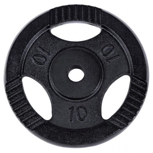 Gorilla Sports liveni teg sa rukohvatima 10 kg, 30/31 mm, crni Slike