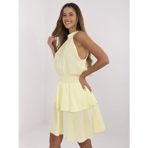 Italy Moda Dress-MI-SK-92166.71P-light yellow Slike