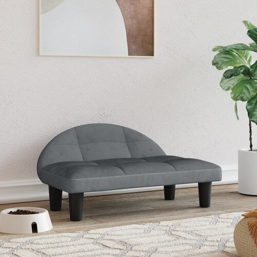 VidaXL Krevet za pse tamnosivi 70x52x30 cm bar&amp;scaron;unasti Slike