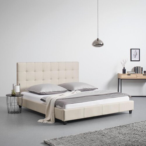 Bessagi Home Oblazinjena Postelja Frederico, Bež, 180x200 Cene