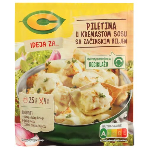 C proizvodi Dodatak C piletina u kremastom sosu sa začinskim biljem 35g Cene