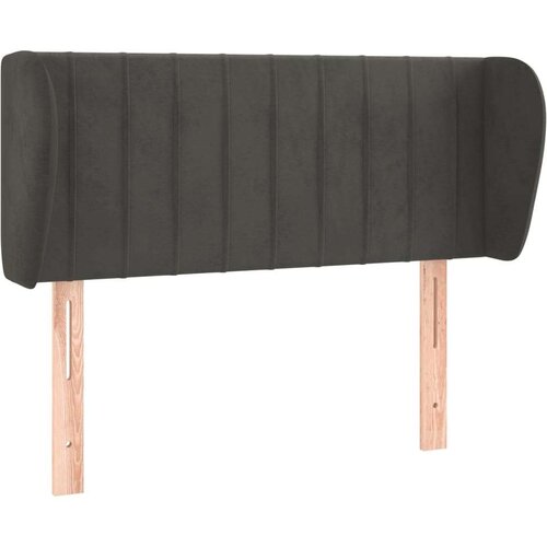  Uzglavlje s u&amp;scaron;ima tamnosivi 83x23x78/88 cm bar&amp;scaron;unasti Slike