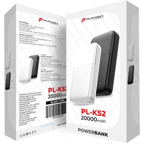 Powerbank PL-K52 20000MAH PLATOON BIJELI Cijene