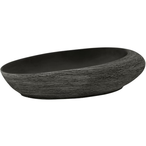 Maison Chic Umivalnik - Kopalna umivalnik - Lavabo Nadpultni siv in črn ovalen 59x40x14 cm keramika, (21684747) Cene