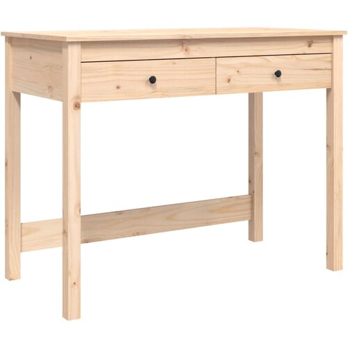 vidaXL Pisalna miza s predali 100x50x78 cm trdna borovina, (20787460) Cene