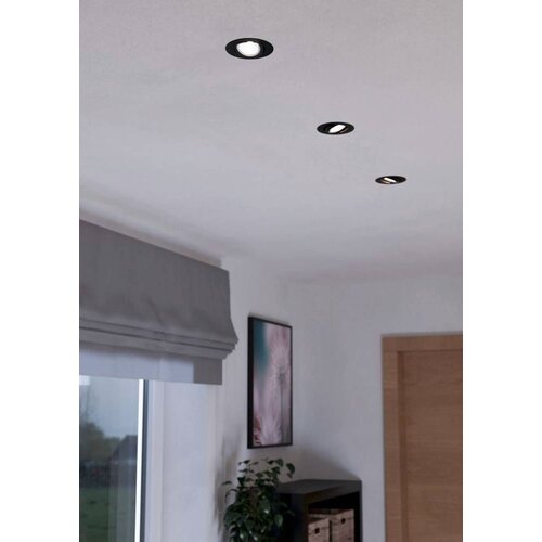 Eglo LED vgradna svetilka Saliceto (Topla bela, Premer: 8,8 cm, Črna, 3 kos) Slike