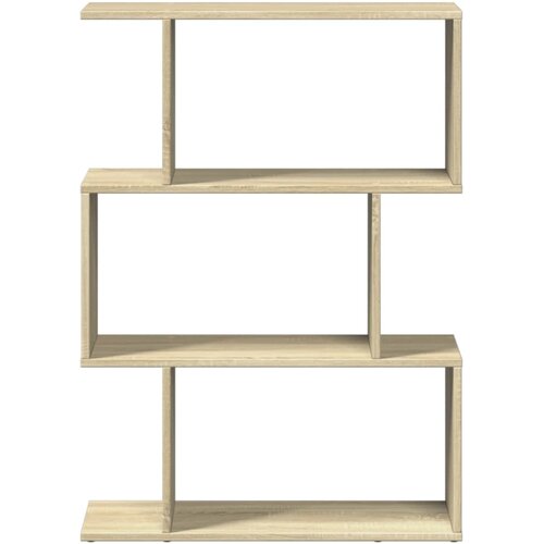 Pregrada regal za knjige 3 razina hrast 70x24x97 cm drveni Slike