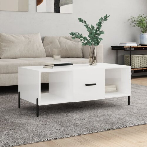 vidaXL Stolić za kavu sjajni bijeli 102 x 50 x 40 cm konstruirano drvo Cijene