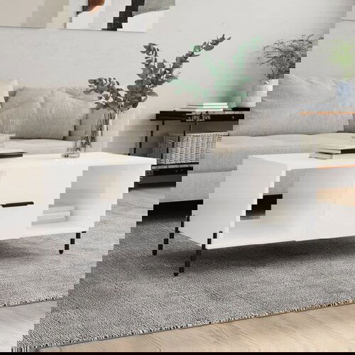VidaXL Stolić za kavu sjajni bijeli 102 x 50 x 40 cm konstruirano drvo Slike