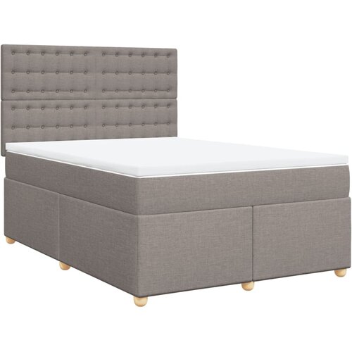 Maison Chic Box spring postelja - Vzmetna postelja z vzmetnico taupe 140x200 cm blago SL24194, (21879605) Cene