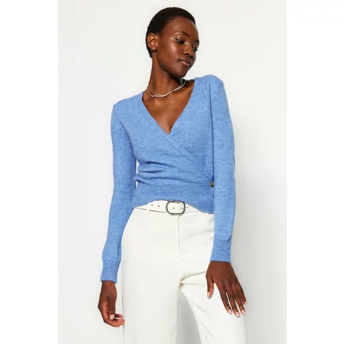 Trendyol Light Blue Soft Textured Basic Knitwear Cardigan