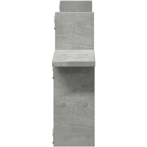 VidaXL Zidne police 2 kom siva boja betona 38x12x38 cm od iverice Slike