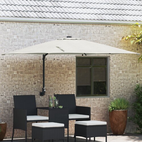 vidaXL Vrtni suncobran Pijesak 248.5 x 247.5 x 160 cm tkanina Cene