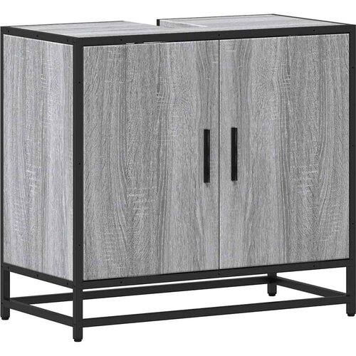 Maison Chic Kopalniška omarica za umivalnik - Umivalniška omarica siva sonoma 65x33x60 cm inženirski les, (21758892) Cene