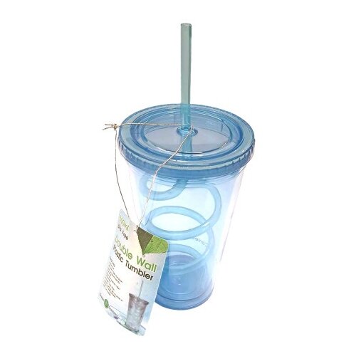  Ča&amp;scaron;a za vodu sa slamkom i poklopcem 500 ml plava ( 1043343 ) Slike