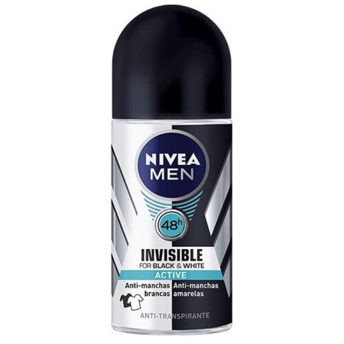 Nivea muški roll on dezodorans Black & White Invisible 50 ml Slike