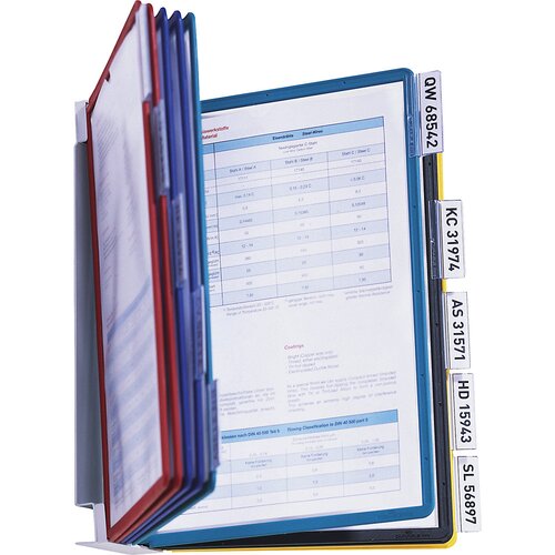 Durable Komplet s stenskim držalom, 10 prozornih tablic DIN A4, z natičnimi elementi Cene