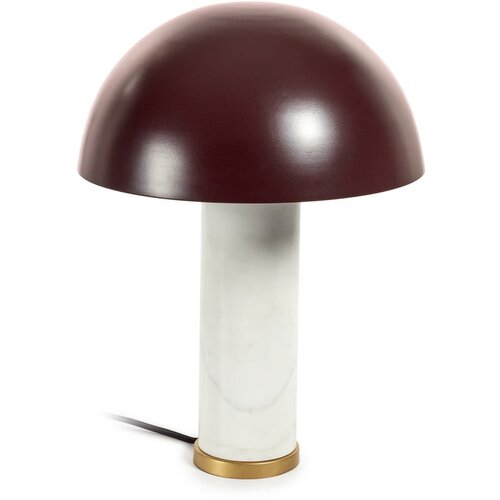 Kave Home Bijela/tamno smeđa mramorna stolna lampa s metalnim sjenilom (visina 43 cm) Zorione &amp;ndash; Slike