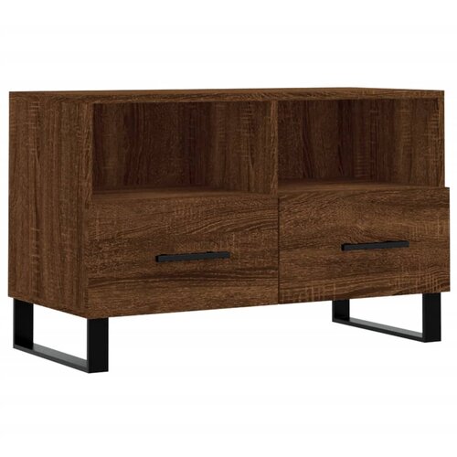 Maison Chic TV omarica - TV stojalo - Televizijska omarica rjavi hrast 80x36x50 cm inženirski les, (21699028) Slike