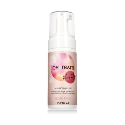 Inebrya Ice Cream Keratin Toning Mousse njega kose bez ispiranja oslabljena kosa 150 ml unisex Cijene