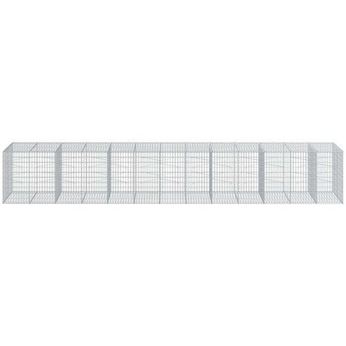  Gabionska ko&amp;scaron;ara s poklopcem 650x100x100 cm pocinčano željezo Slike