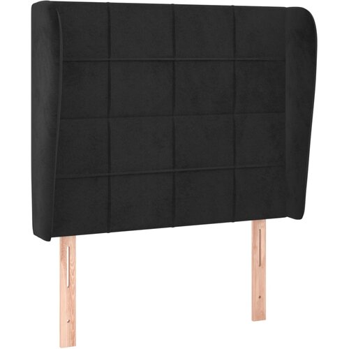  Uzglavlje s u&amp;scaron;ima crno 83 x 23 x 118/128 cm bar&amp;scaron;unasto Slike