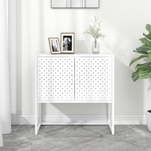 vidaXL Komoda bijela 75 x 35 x 75 cm čelična Cijene