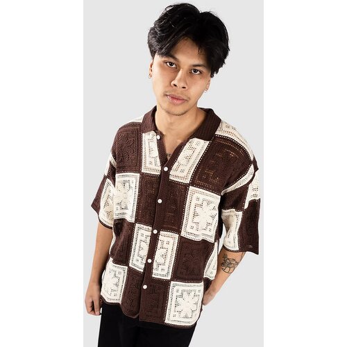 Woodbird WBBanks Crochet Knit Srajca brown / off white Cene