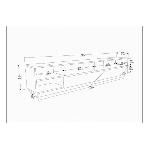 Hanah home tv polica rhodes anthracite Slike