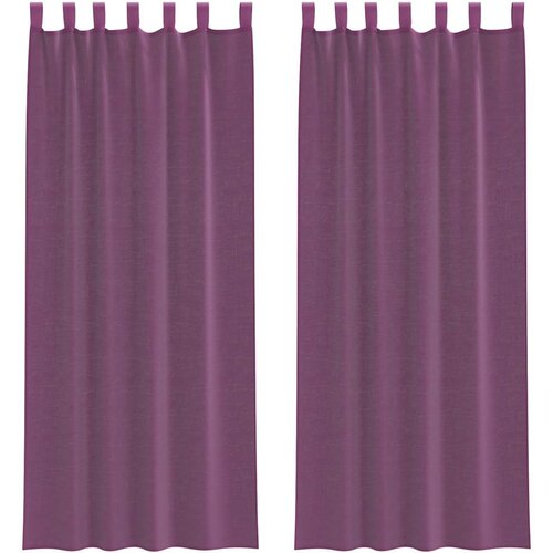 vidaXL Voile zavjese s petljama 2 kom. ljubičaste 140x260 cm - Ljubičasta 140 x 260 cm 1 s petljama Cene