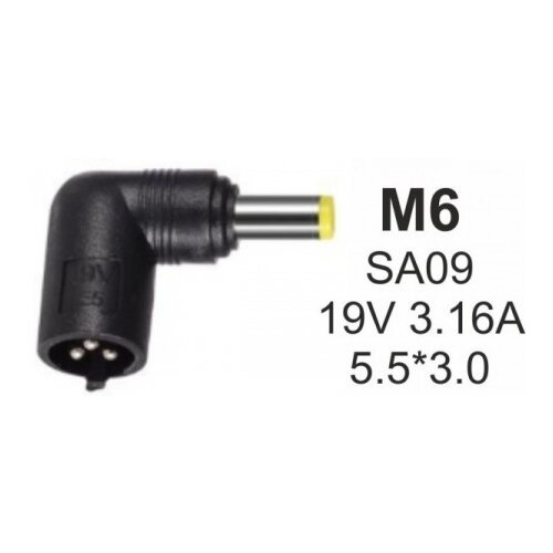 Gembird (M6) konektor za punjac 60W-19V-3.16A, 5.5x3.0mm PIN NPC-SA09 Slike