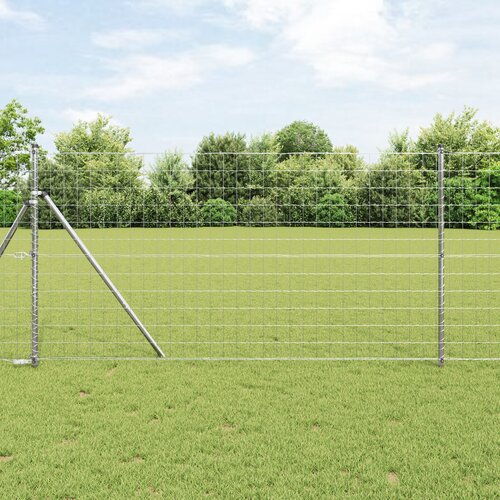 vidaXL Evropska ograja z 13 stebri 1,2x25 m Galvanizirano jeklo Cene