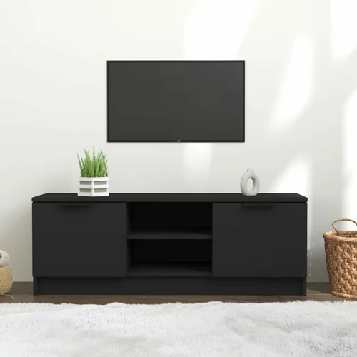 vidaXL TV omarica črna 102x35x36,5 cm konstruiran les