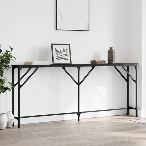 VidaXL Konzolni stol crni 180 x 23 x 75 cm od konstruiranog drva Slike