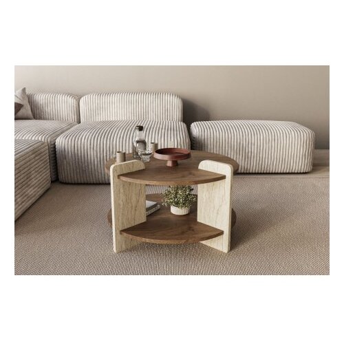 Hanah home sto za dnevnu sobu oalla travertine walnut Cene