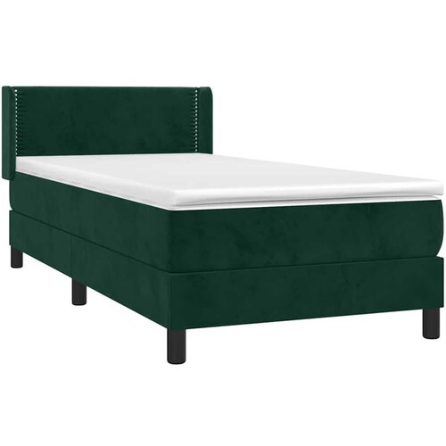 Box spring krevet s madracem tamnozeleni 80 x 200 cm bar&amp;scaron;unasti Slike