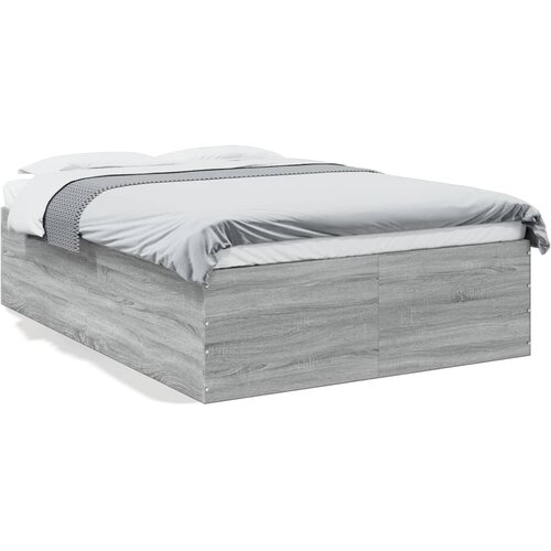  Okvir za krevet boja hrasta 140x190 cm od konstruiranog drva Slike