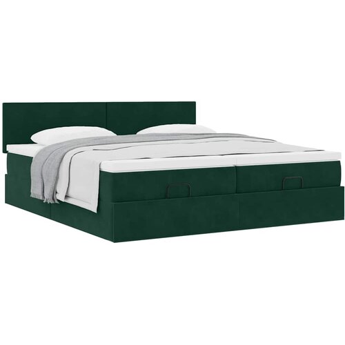  Krevet s od storage 2 kom. Tamnozelena 200 x 200 cm Velvet Slike