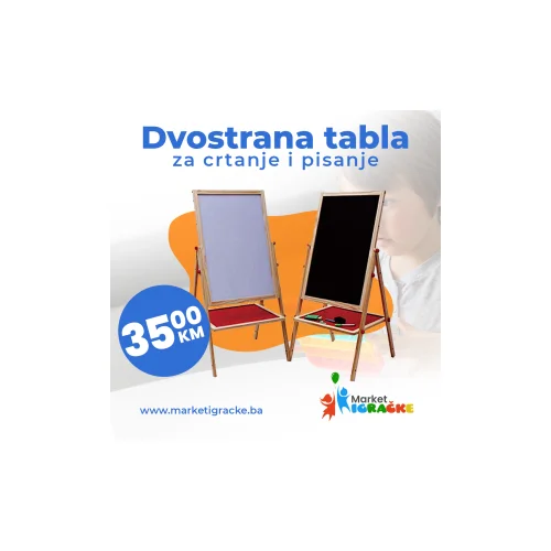 Dvostrana tabla za crtanje i pisanje