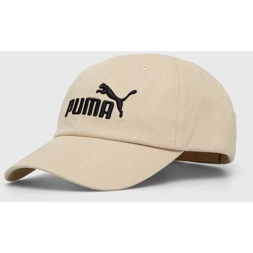 Puma Bombažna bejzbolska kapa bež barva