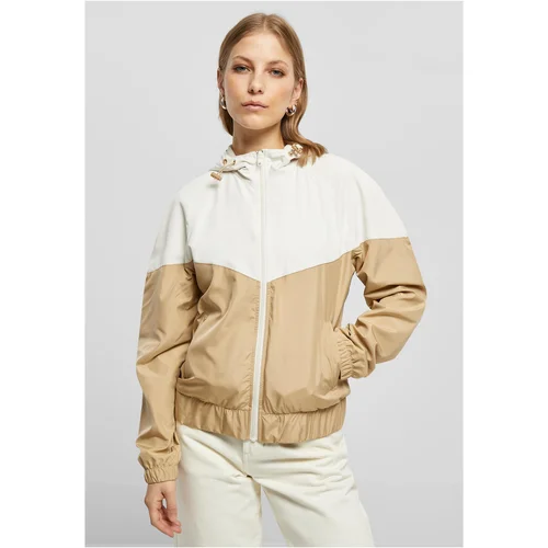 UC Curvy Ladies Arrow Windbreaker whitesand/unionbeige