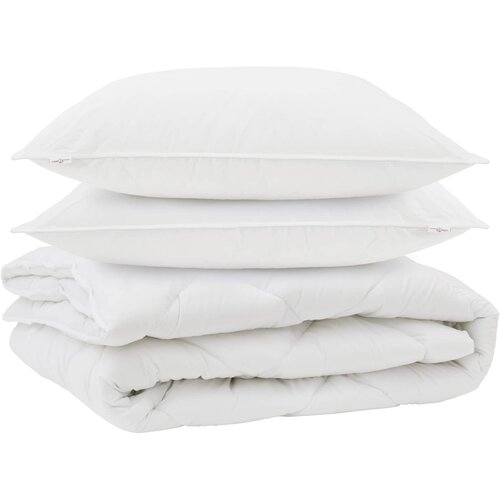  Duvet za sve sezone s jastukom 3 kom. Bijela Mikrovlakna 200 x 220 cm Slike