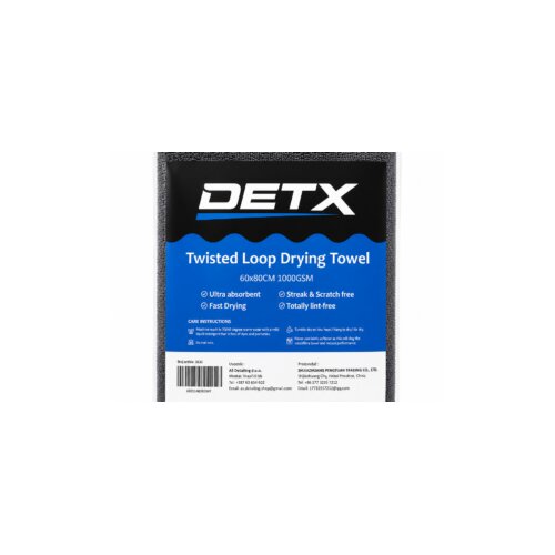 DetX Twisted Loop Drying Towel 1000GSM 60x80cm Slike